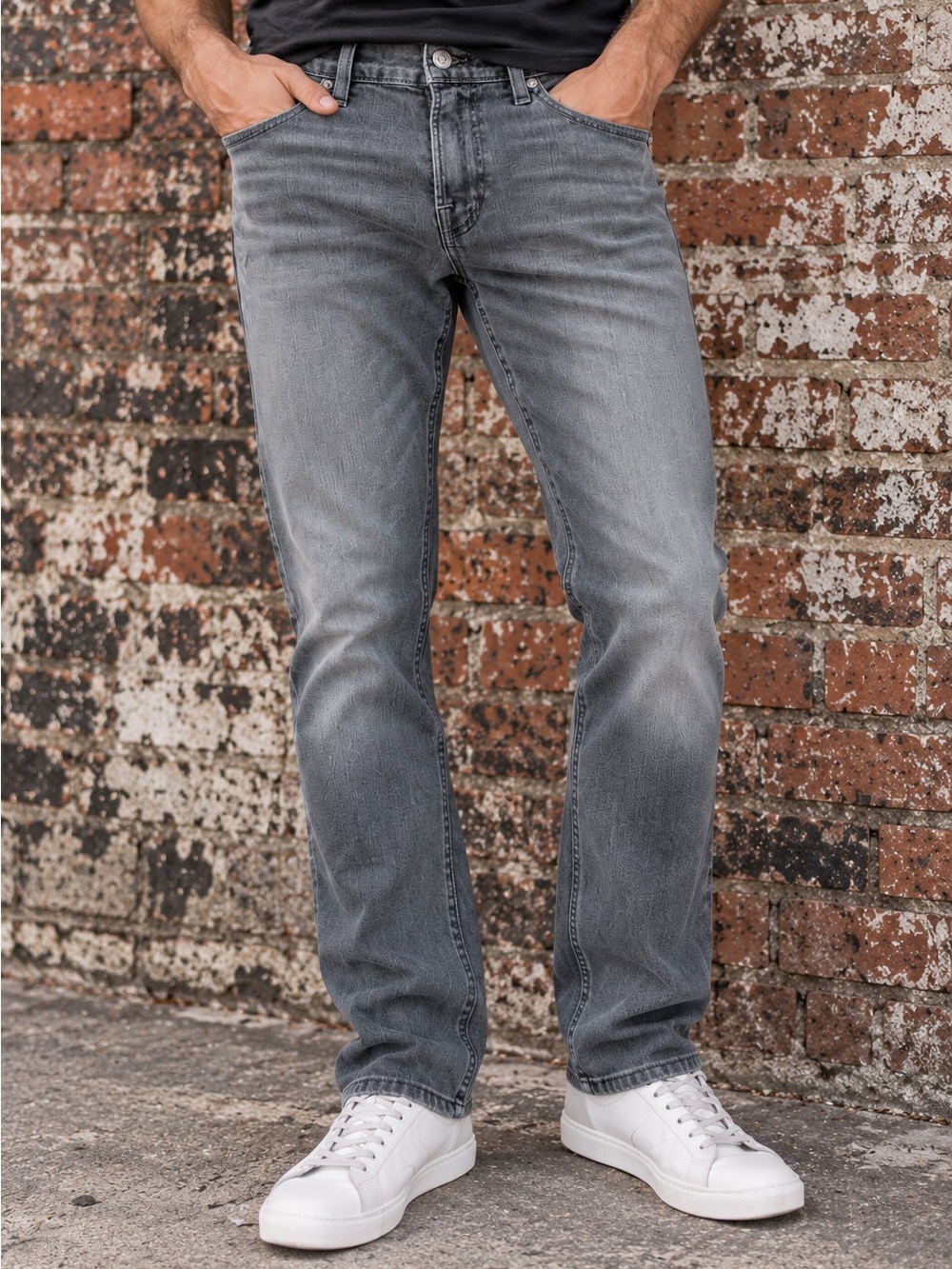 7 For All Mankind Grey Stretch Denim Jeans Size 30 Mens